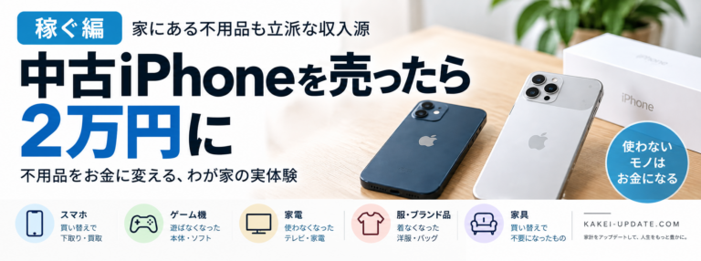 中古iPhoneを売ったら2万円に｜不用品も立派な「稼ぐ力」