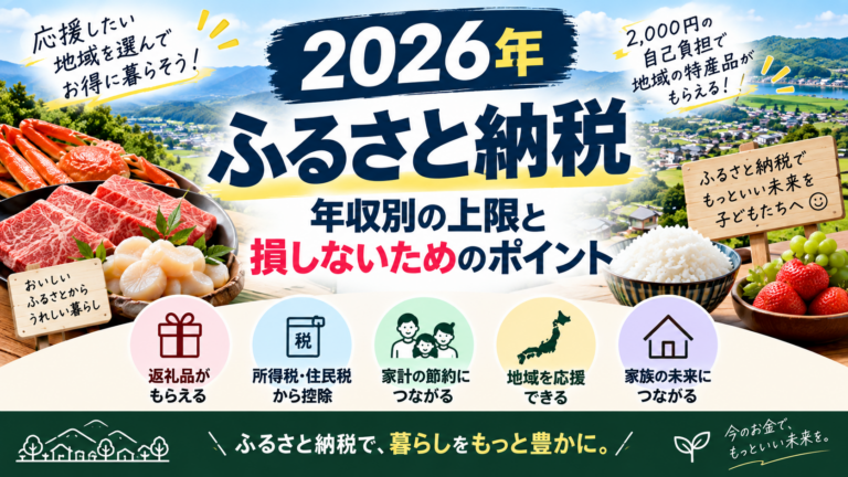 2026年ふるさと納税はいくらまで？年収別の上限と損しないための注意点を解説