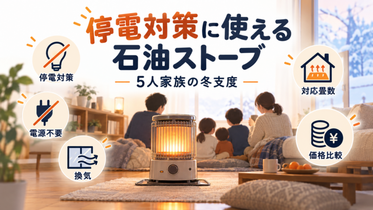 停電対策に使える石油ストーブと5人家族の冬支度