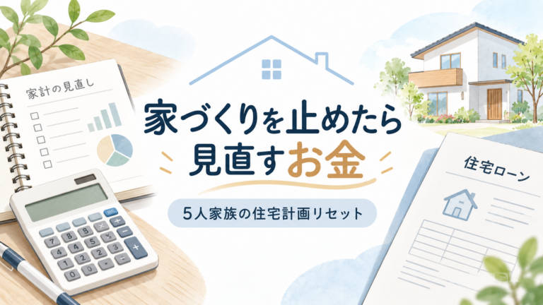 家づくりを止めたら見直すお金